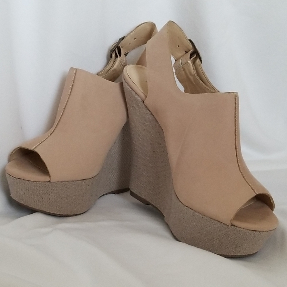 Shoemint Nude Wedges